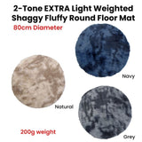 2-Toned Extra Light Weighted Shaggy Fluffy Floor Mat Navy V442-ABR-FLOORR-LIGHTWEIGHTSHAGGY-NAVY-RD
