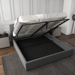 Milano Capri Luxury Gas Lift Bed With Headboard - Grey No.28 - Queen ABM-10002039