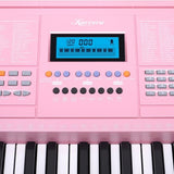 Karrera 61-Key Electronic Keyboard Piano Music with Stand - Pink EKB-CHJ-61-PK