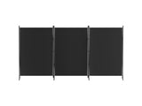 Artiss 3 Panel Room Divider Screen 260x180cm Fabric Black RD-D-PLY-260-BK