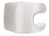 Face Pillow Silk Fabric Memory Foam Soft Cushioning Ergonomic Beauty Pillow for Back Sleep White V1294-YM0901-3117240292712
