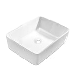 48cm Ceramic Above Counter Bathroom Basin Square Vanity Sink Countertop Wash Basin White V63-841001
