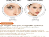 20X Magnifying Hand Mirror Two Sided Use for Makeup Application, Tweezing, and Blackhead/Blemish V178-14421