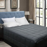 Shangri La Bamboo Blend Microfiber Box End Quilt Charcoal King V442-KIT-QUILT-BOXEND-CHARCOAL-KI