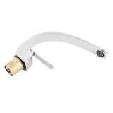 G1/2 Curve Design Faucet Basin Hot Cold Water Mixer Tap Single Handle Sink Faucet with Hose V1294-YM0901-3112200147611