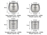 4-Piece Pure Titanium Cup Set Double-Walled, Lightweight, Stackable Outdoor Drinking Cups for V1107-CS-THJBSJT