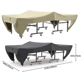 Premium Outdoor Ping Pong Table Cover Waterproof Sunproof Dustproof, Fits Standard Tables with V1341-ZY-NVW7PS4R-210D-BLACK