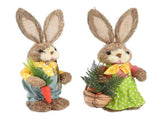 2pcs Easter Bunny Ornament Cute Rustic Rabbit Figurines Foam Decorative Bunny Home Decor 35cm V1294-YM0626-221228TW11