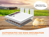 Automatic 130 Egg Incubator - Electric Digital Turning Chicken Quail Duck Hatching V238-SUPDZ-41087060246608
