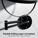 Wall Mounted Makeup 3X Magnification 360 Degrees Swivel Extendable Foldable Arm Bathroom V1294-YM0901-H47946B