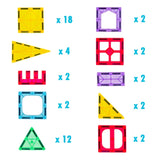 48 Pcs non-toxic STEM Educational, Durable Magnetic Tiles/Puzzle with Storage Bag V196-LZW-801