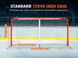Street Hockey Net, Indoor Outdoor Steel Hockey Goal, Official Regulation Pro Hockey Training Goal V952-QGQQM7248YCGPVGWDV0
