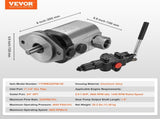 Hydraulic Wood Log Splitter Pump Kit, 22GPM, 2 Stage 4000PSI Aluminum Hydraulic Gear Pump, with V952-YYPMB22GPM4003RCQV0