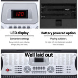 Alpha 61 Keys Electronic Piano Keyboard Digital Electric w/ Stand Beginner Silver EK-JK-60-SL-H