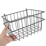 Black Pegboard Wall Basket Organizer, Iron Wire Storage Bin, No Drill Installation for Garage or V1192-AZ-W-32960