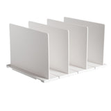 Shelf Divider White Sturdy Plastic Easy Assembly Adjustable Vertical Handbag Separator for Home V1294-YM0901-3117230414511