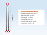 Chain Sling, 8 mm x 150 cm Chains with Hooks, G80 Engine Chain Hoist Lifts, 3 Ton Capacity V952-DGDLHHMGFH1JITULLV0