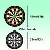17-inch Red and Green Magnetic Dartboard, 40.5 cm in Diameter, Includes 12 Strong Magnetic Darts and V1106-FBB001