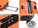 Wanderlite 20-24-28 Inch 3Set with TSA Lock Spinner Carry On Hard Shell Travel Suitcase LUG-ABS-CLA-3SET-OR