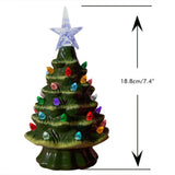 18.8cm Lighted Ceramic Christmas Tree Christmas Tabletop Decorations Christmas Lights V1294-YM0717-10352340