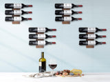 Wine Rack Wall Mounted Solid Pine Wood & Metal Wall Wine Rack Stylish 12 Bottle Wine Rack V1370-AZ4-01821