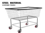 Wire Laundry Cart Wire Laundry Basket 4.5 Bushel Heavy Duty w/ 5'' Wheels V952-XYCDG200F-D000001V0