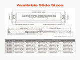 1 Pair 16-60 in Soft-Close Drawer Slides Ball Bearing Full Extension V952-ZXCTHG250B38S8KZPV0