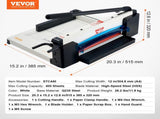 Heavy Duty Paper Cutter, 304.8 mm Industrial Commercial Guillotine Paper Cutter for A4 Paper, 400 V952-DXSDDTTSQZJH25AJWV0