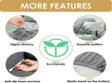 3 Seater Stretch Sofa Cover with Armrests Universal Fit 190-230cm V1263-JX-3533