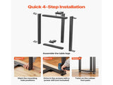 Table Legs, 740 x 450 mm Square T Shape Steel Furniture Legs, Modular Design, Easy Assembly, V952-ZTCFKFXTK281F1QMG001V0