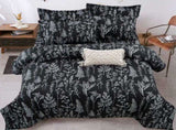 Floral Leaves Comforter Set, King Size, Microfiber Quilted Bedding with Pillowcase V745-MAB010296AJ3