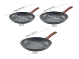 Frying Pan Skillet, Aluminum Egg Fry Pans, 3 Piece Set , Nonsitck Heavy-Duty V952-LCGSJTMFSTC9SVAUG001V0