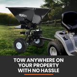PlantCraft 160L Tow Behind Broadcast Seed and Fertiliser Spreader, 158kg Load, Heavy Duty V219-GSRTOWPCS16A