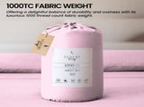 1000 Thread Count Cotton Rich Queen Bed Sheet Set 4-Piece Gift Pack in Pink CVC-10QS-PK