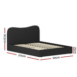 Artiss Bed Frame Queen Size Boucle DARA BFRAME-H-DARA-Q-BK-ABC