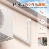 Mini Split Line Set Cover 76.2mm W 5350mm L, PVC Decorative Pipe Line Cover For Air Conditioner with V952-BSKSQFTSKDGXAZ41JV0