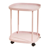 Luxury Bedside Shelf Double Layer Sofa Side Shelf Rolling Removable Nightstand Storage Shelf for V1294-YM0901-3117230176712