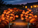Solar Maple Leaf Branch Lights with 20 Warm LEDs, 8 Lighting Modes & IP65 Waterproof, Auto On/Off V1341-ZY-3Z3RS7QU-1PCS-PUMPKIN-SMALLMAPLE