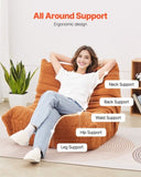 VEVOR L-Shaped Bean Bag Chair with Soft Armrests and Storage Pocket Brown V952-LXDDY3034INCT6NKCV0