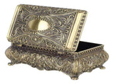 Metal Jewelry Box Rectangular Trinket Storage Box Vintage Jewelry Box for Women Girls Birthday V1366-AZ2-W-18633