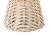 Pleated Table Lamp with Remote Control Modern Beige Fabric Shade Rattan Base Nightstand Lamp for V1294-YM0901-3119240061911