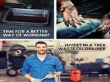 T-REX 80L Mobile Waste Oil Drainer, Telescopic, with Air Compressor Fitting, for Workshop V219-VHWWODTR8PRA