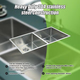 865x440mm Handmade Stainless Steel Undermount / Topmount Kitchen Sink with Waste V63-819493