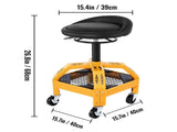 Rolling Garage Stool, 300LBS Capacity, Adjustable Height from 24 in to 28.7 in, Mechanic Seat with V952-HSGLJGCKXCDBDZBARV0