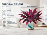 Purple Faux Brazil Wood Dracaena Indoor Greenery Ornament 12 Pack V1221-XM-LB755-ZS17