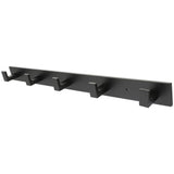 Black Aluminum Self-Adhesive Hook, 1 Pack, 46 x 4.3 cm Wall Mount Organizer V1366-AZ2-W-18919