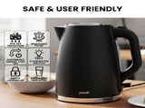 Pronti Silver Noir Collection 1.7L Electric Kettle KTL-1711-GST-BK
