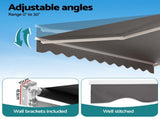 Instahut Retractable Folding Arm Awning Motorised Sunshade 3.5M X 3M Grey AWN-B-ARM-REMOTE-35X30-GREY