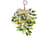 Artificial Lemon Teardrop Wreath Wall Hanging Teardrop Lemon Fruit Wreath Artificial Lemon Swag V1294-YM0714-211231XU01-2