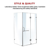 1200 x 900mm Frameless 10mm Glass Shower Screen By Della Francesca V63-830321